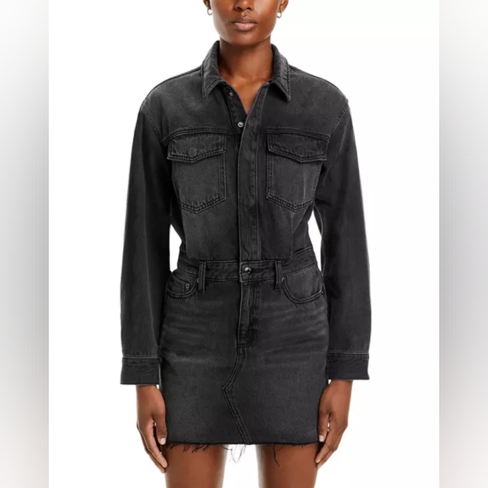 Pistola Nina Denim Mini Shirt Dress